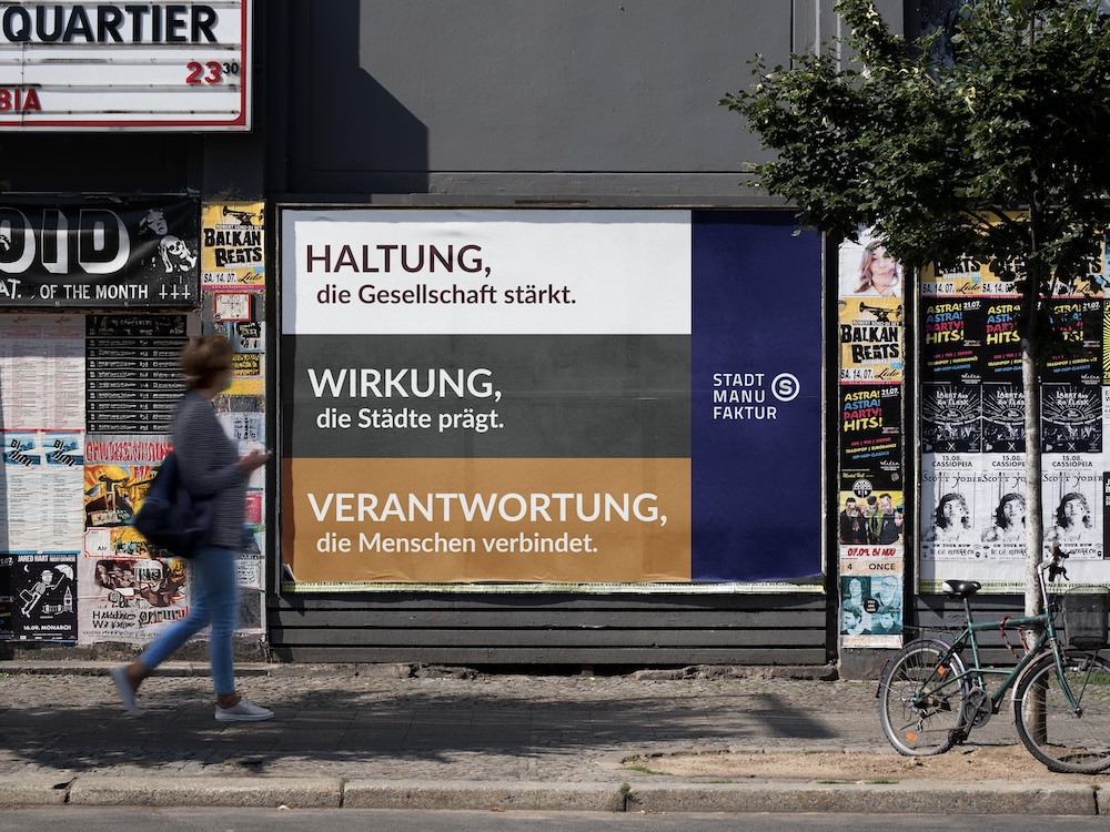 Stadtmanufaktur values: attitude, impact, responsibility