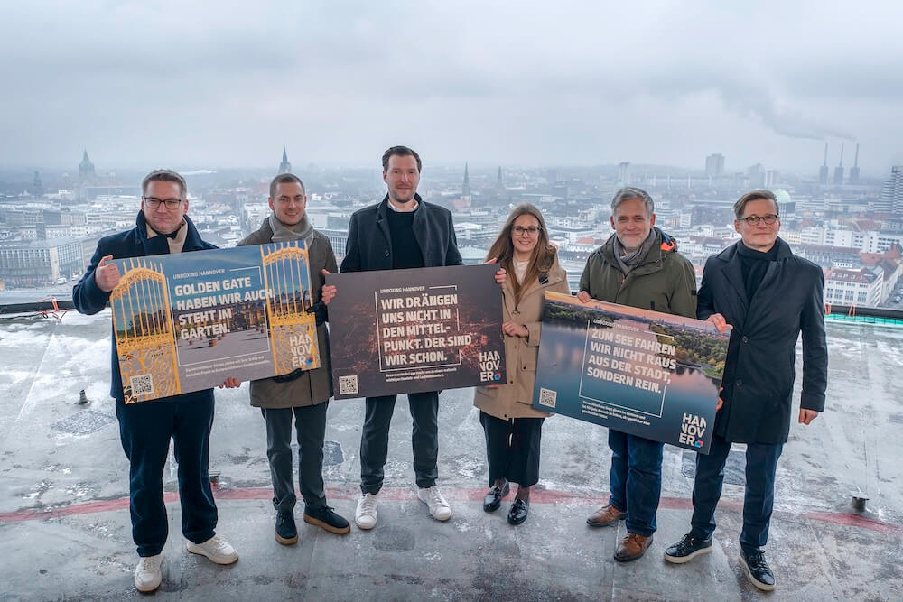Pressekonferenz zur Leitkampagne Unboxing Hannover mit Vertretern von HMTG, Stadtmanufaktur, Pahnke und Brandmeyer Markenberatung